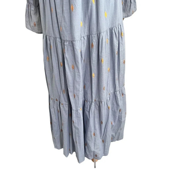 Hand Crafted Cotton Tiered Maxi Dress NWOT - Picture 9 of 11